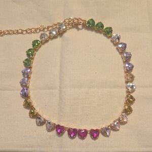 Treasure Jewels Heart-Shaped Multicolor Necklace